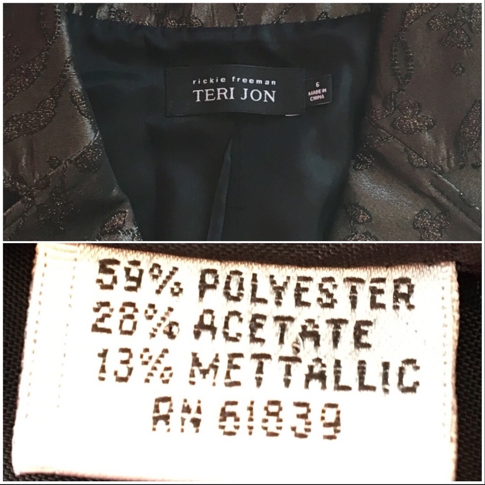 πHPπRickie Freeman For Teri Jon Blazer Size 6 - Picture 8 of 10